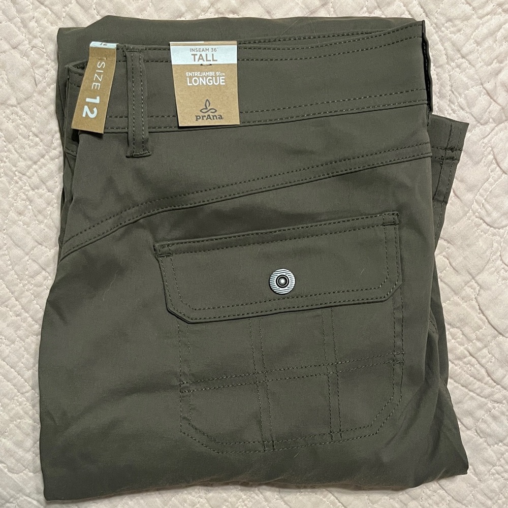 Prana Women's Halle Straight Leg Pants - Slate Green. Tall, 36 inseam